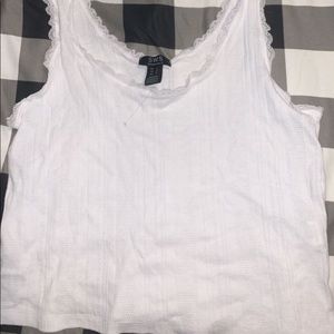 White cropped tank top